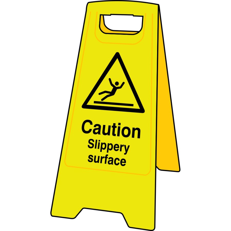 Caution Slippery Surface Floor Sign Stand Janc164 Ese Direct 1616