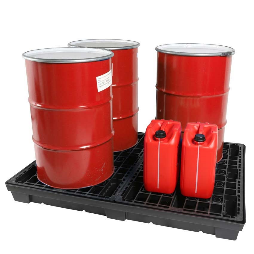  EVO Recycled Plastic 4 Drum Spill Pallets