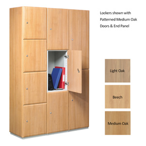Timber Effect Lockers 1 to 4 doors