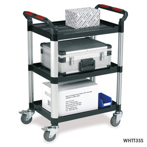 Utility Tray Trolleys with 3 Shelves