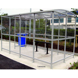 Clear Dome Roofed Smoking Shelters