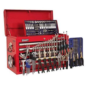 Sealey H/D 5 Drawer Top Chest Tool Box With 138pc Tool Kit