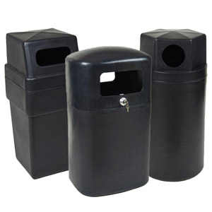 Recycled Black Outdoor Litter Bins