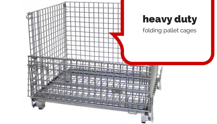 heavy duty folding pallet cages