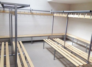 Installation of Versa changing room benches