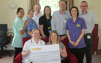 Goole Neuro Rehabilitation Centre with their cheque - Charity Winners March 2015
