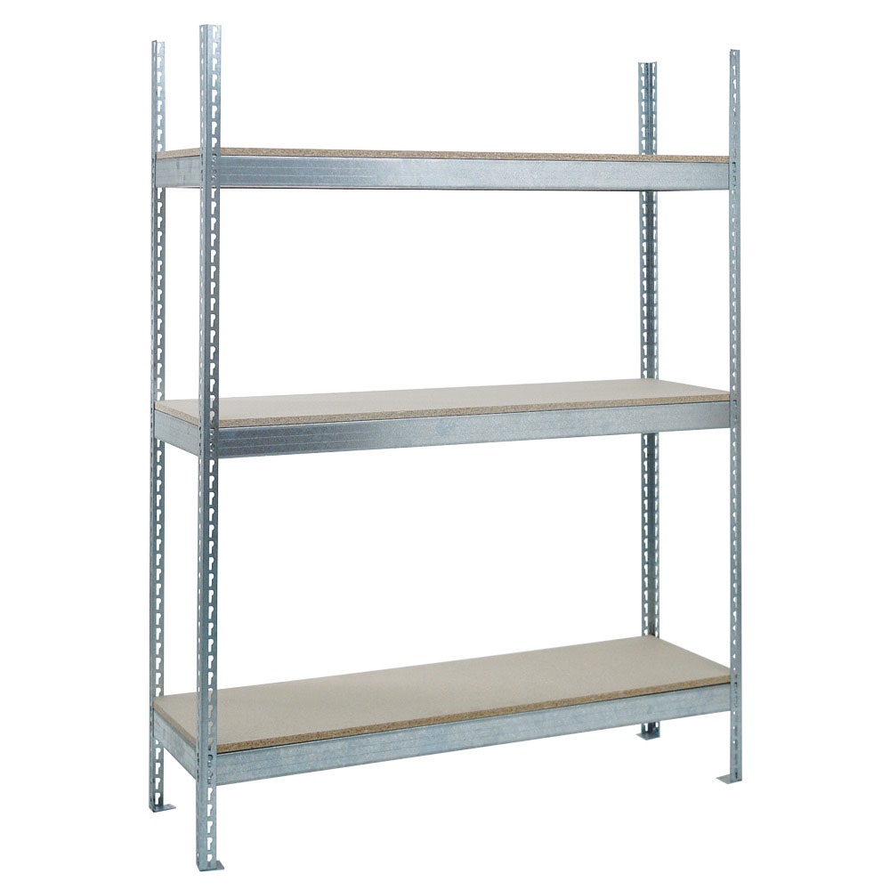 Heavy Duty Galvanised Shelving 3 Chipboard Shelves ESE Direct