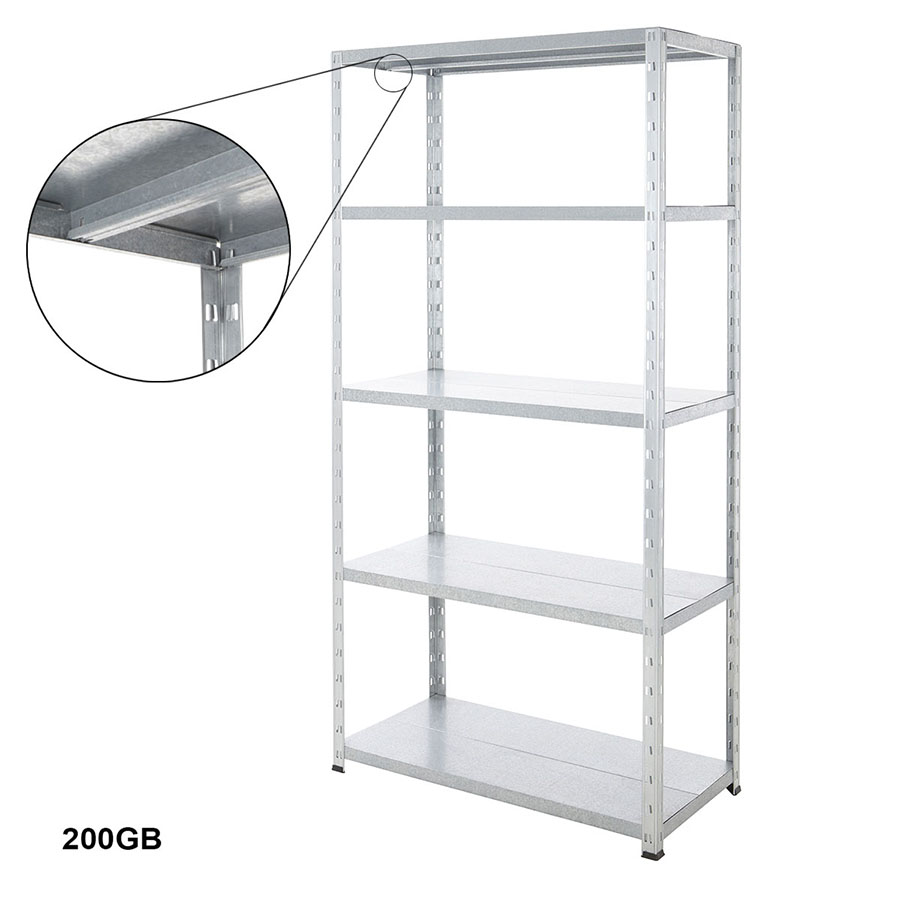 Value Galvanised Bay 2000h X 900w X 600d 5 Shelves 200kg Udl Each Snapcat 6823