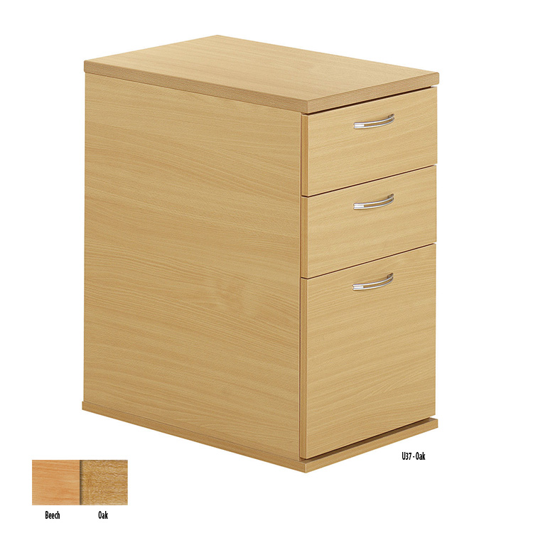 Urban 3 Drawer Desk Height Pedestal 600mm Deep Demizio