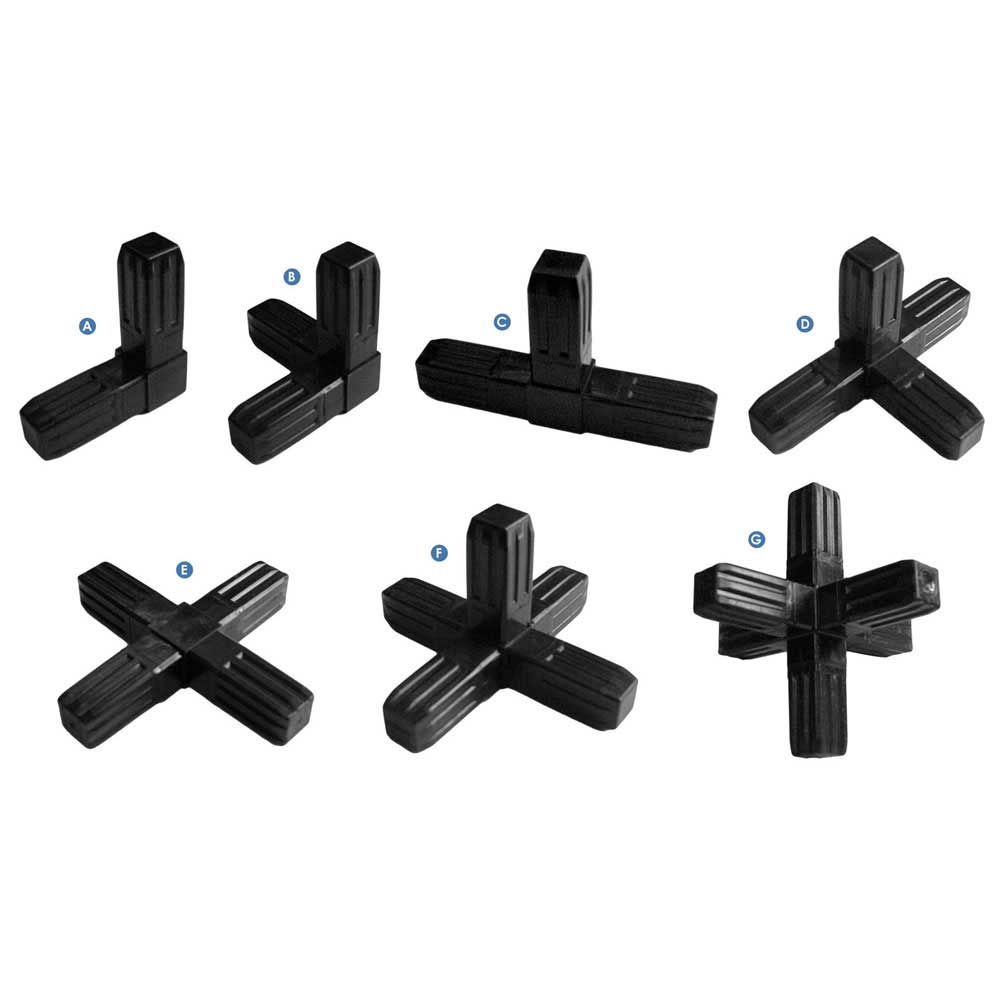 Square Tube Connectors 2, 3, 4, 5 & 6 Way Joints ESE Direct