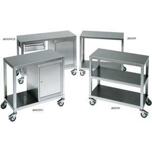 Stainless Steel 2 Tier Trolley & Cabinet
