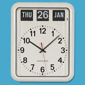 Quartz Movement Calendar Clock with 12 Hour Dial