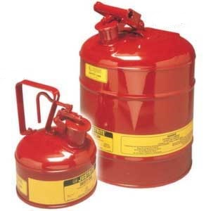 Justrite Metal Safety Cans For Flammable Liquids