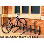 Pillar Bike Rack - Alternate ramps for 4 to 12 Cycles