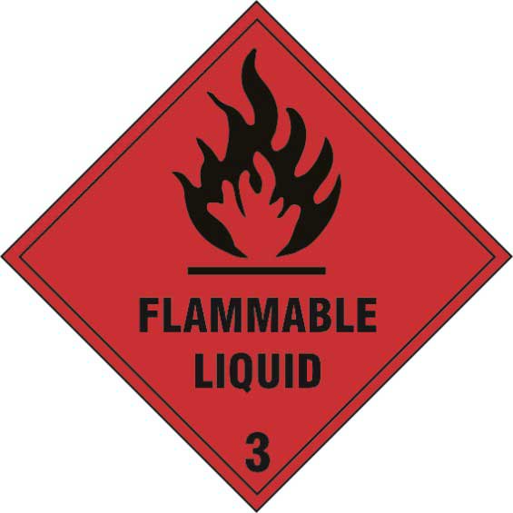 Flammable Liquid 3 Diamond Label - Signs, Labels & Stickers - ESE Direct