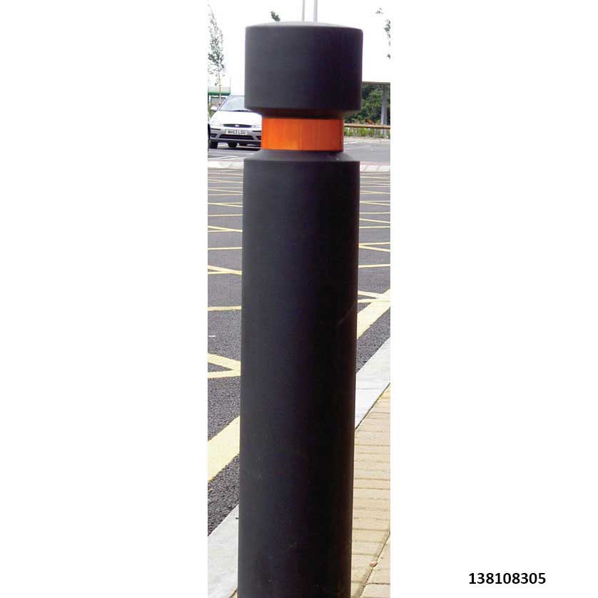 H/D Removable Steel Core Bollards with Black Sleeves