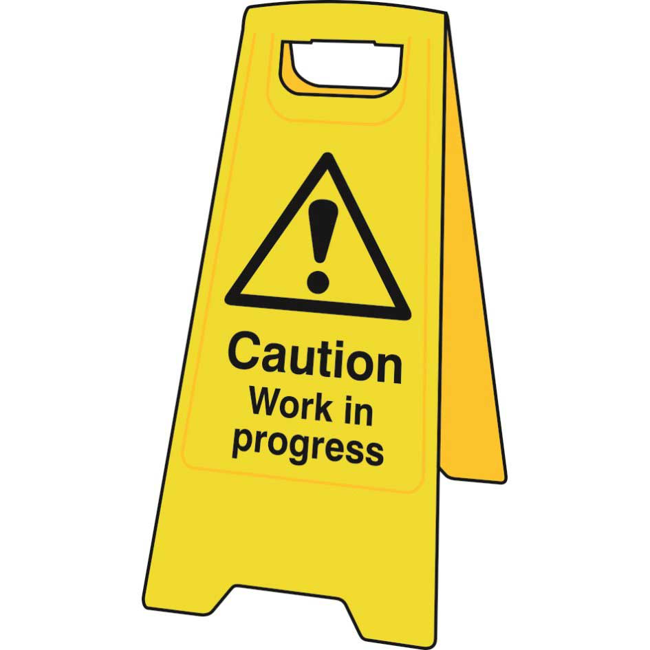 Caution Work in Progress Floor Sign Stand 4715 - ESE Direct