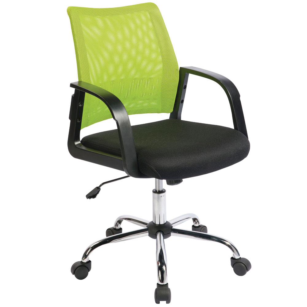 Coloured Back Mesh Operator Chairs with Gas Lift