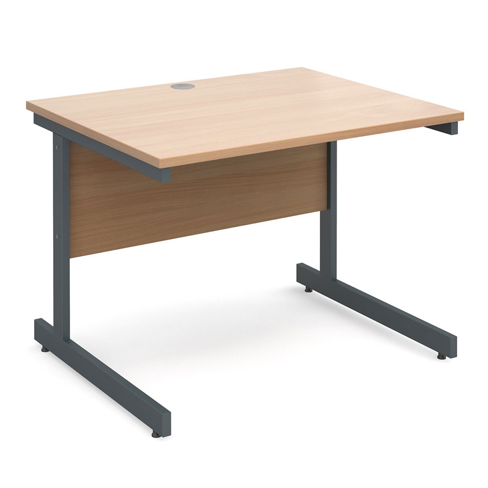 Contract 25 Cantilever Desks, Wave, Ergonomic & Straight Design