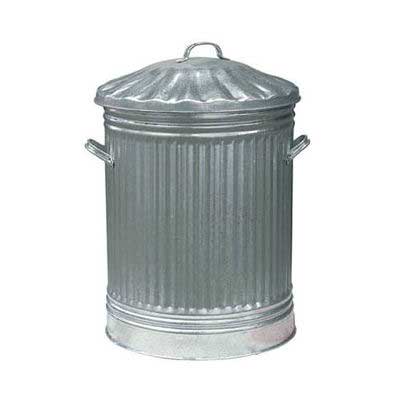 galvanised dustbin