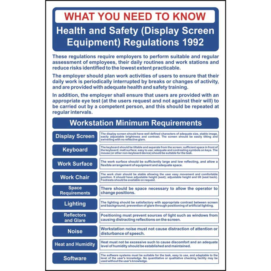 health safety display screen equipment regulations sign