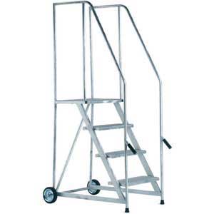 Mobile Safety Steps on Wheels With Handrails for Warehouse - ESE Direct