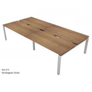Aura Bench Rectangular Desks - Set of 4