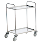 304 grade Stainless Trolleys with Corner Buffers