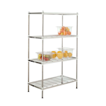 304 Grade Stainless Steel Wire Shelving Bays with 4 Shelves