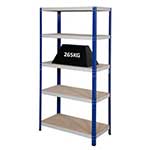 Clicka 265 Steel Shelving Bays With 5 MDF Shelves