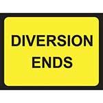 Diversion Ends Road Sign