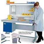 Height Adjustable ESD Workbench with Lamstat Top