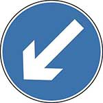 Keep Left Roll-up Sign