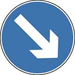 Keep Right Roll-up Sign