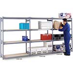 Widespan Shelving Extension Bay with 4 Chipboard Shelves