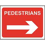 Pedestrians Road Sign Arrow Right