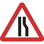 Road Narrows Right Sign