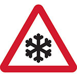 Snow and Ice Road Sign 