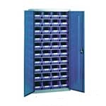 Steel Storage Cabinet with 40 plastic containers