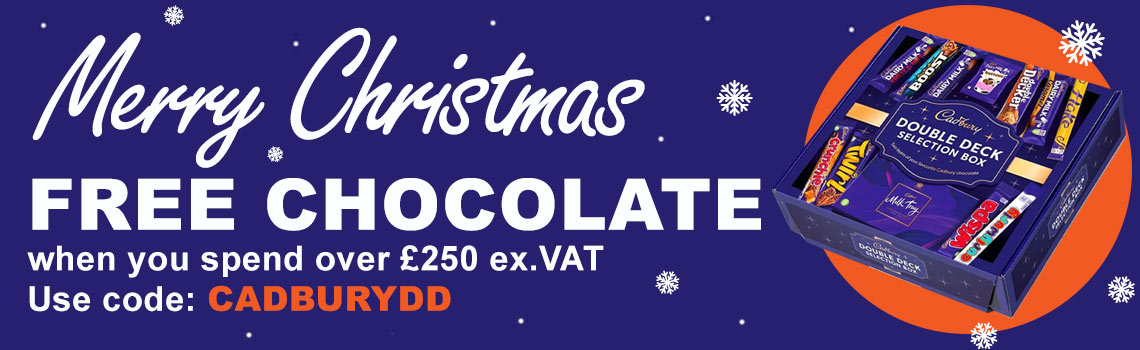 Free Chocolate when you spend £250 ex.VAT and use offer code CADBURYDD