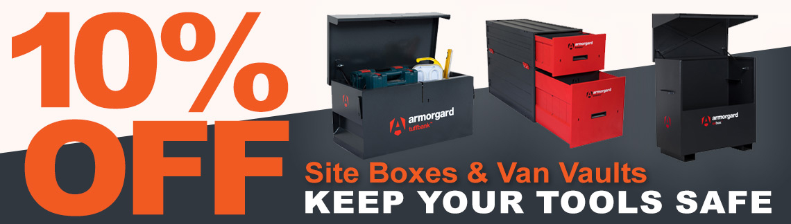 10% off site boxes and van vaults