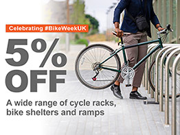 5% off bike racks for #BikeWeekUK