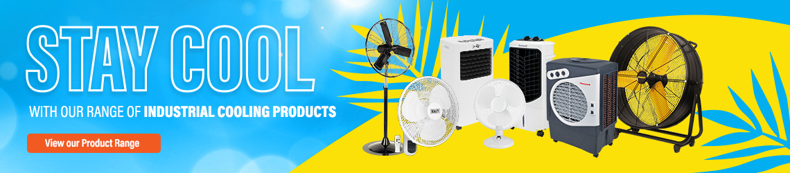Stay cool with industrial fans, air conditioners and coolers
