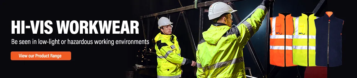 Hi Vis workwear - be seen in low-light or hazardous working environments