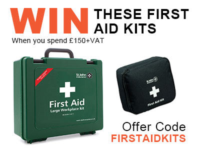 Win two first aid kits when you spend £150 at ESE Direct with code FIRSTAIDKITS