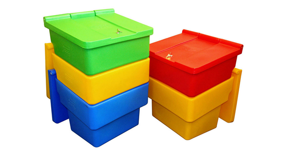 Nestable grit bins