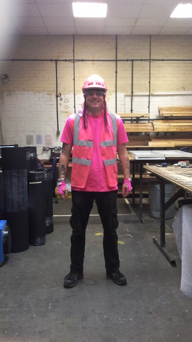 Martin Donovan wears it pink in the warehouse
