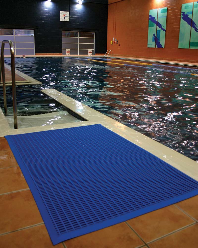 PVC flooring around a swimming pool