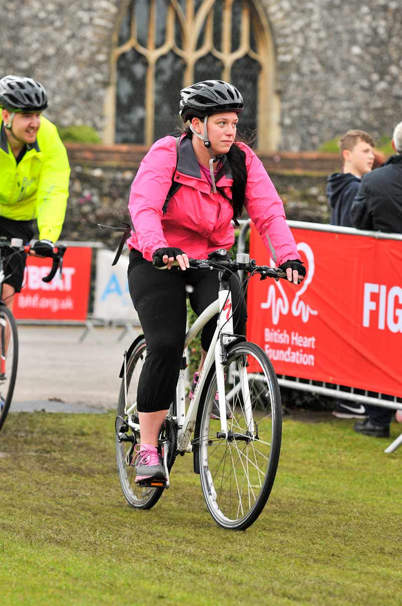 Kelly Walker crosses the finish line