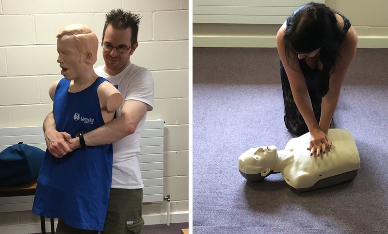 Jason and Debs undertake first aid training